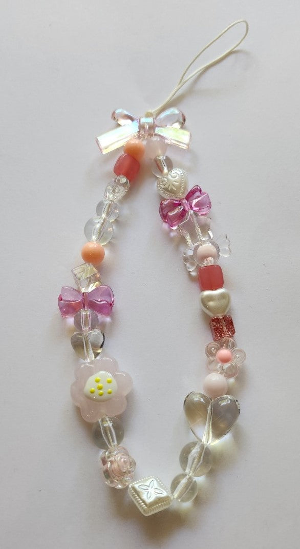 CLEAR RIBBON PHONE STRAP