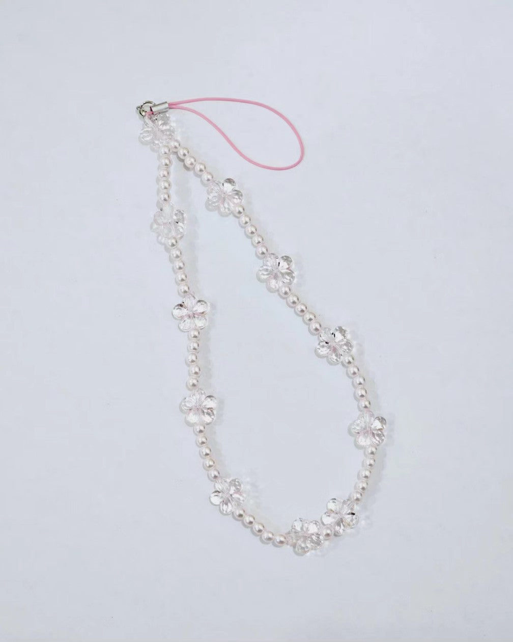 BABY PINK PEARL PHONE STRAP