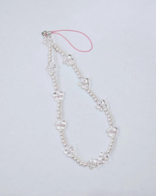 BABY PINK PEARL PHONE STRAP