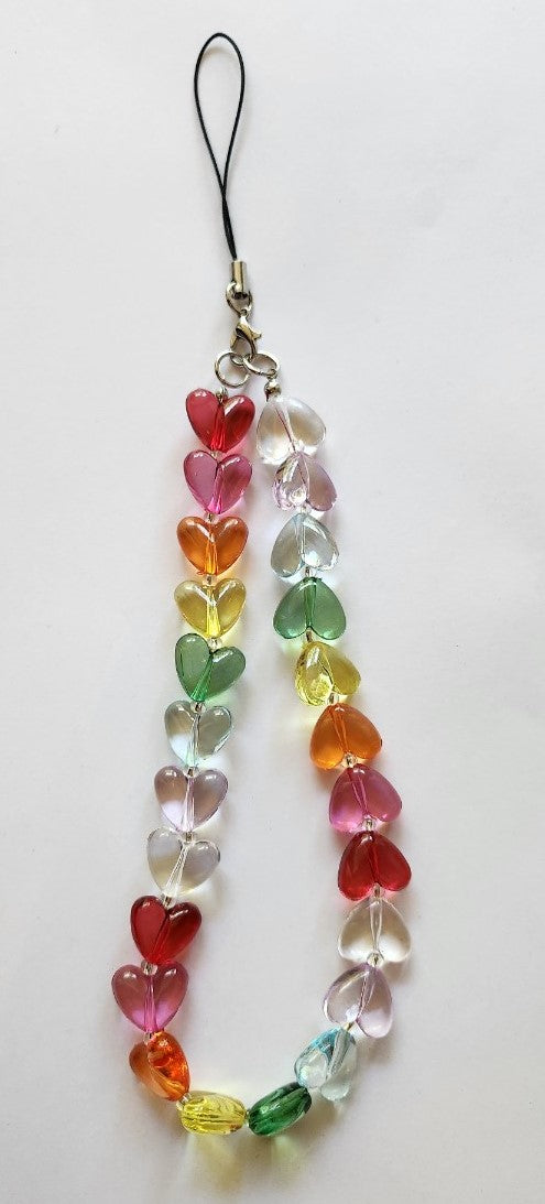 RAINBOW FULL HEART PHONE STRAP