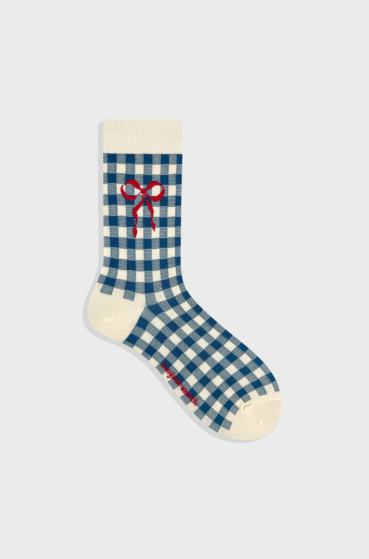 CHECK RIBBON SOCKS