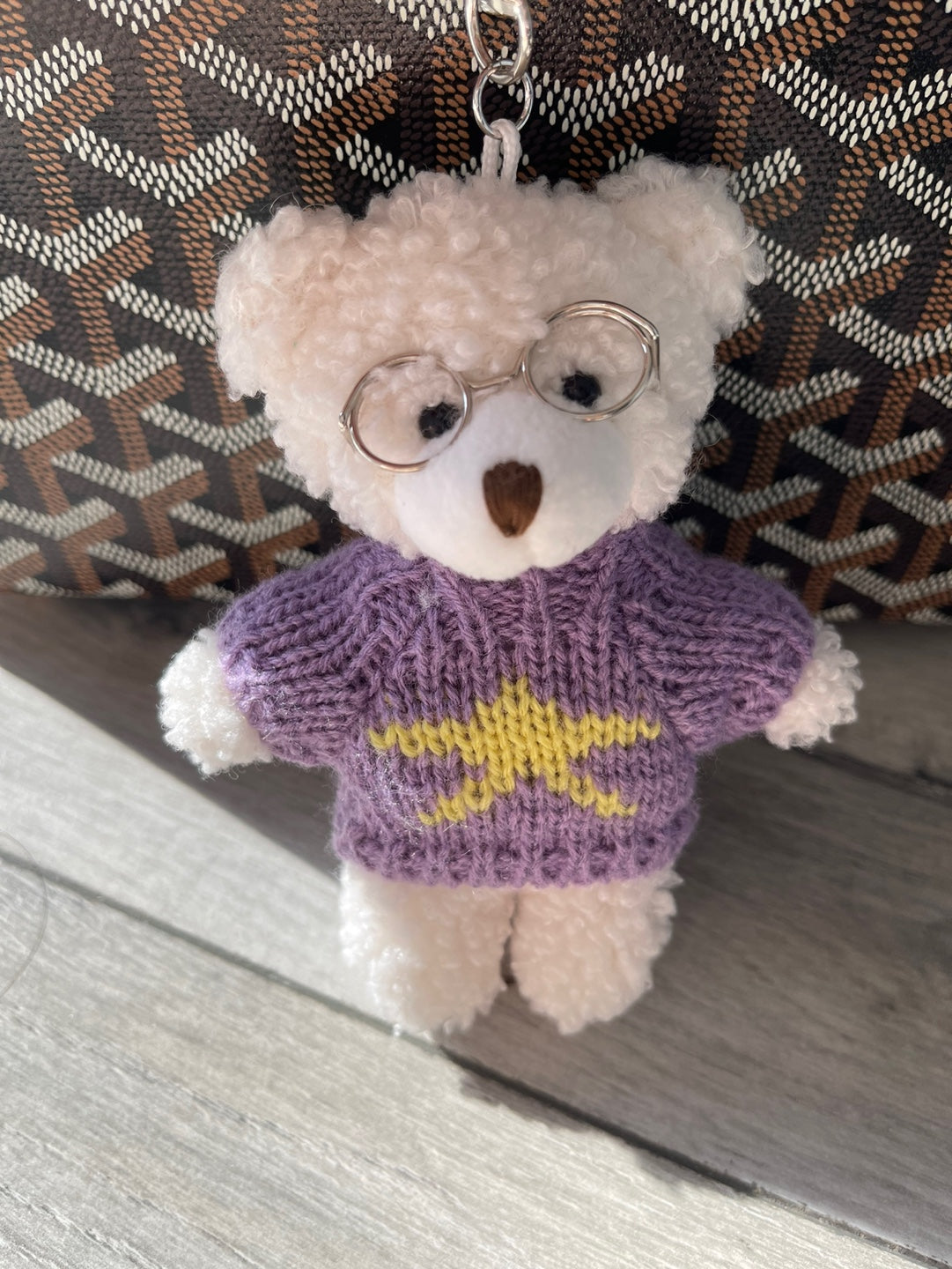 STAR KNIT BEAR KEYCHAIN