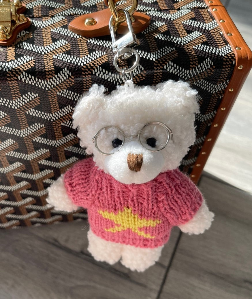 STAR KNIT BEAR KEYCHAIN