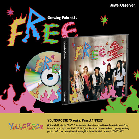 YOUNG POSSE [GROWING PAIN PT.1 : FREE] (JEWEL CASE VER.)