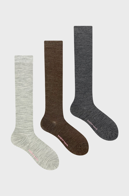 MERINO WOOL LONG KNEE SOCKS