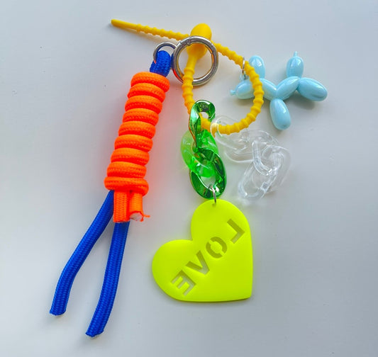 NEON BALLOON POODLE KEYCHAIN