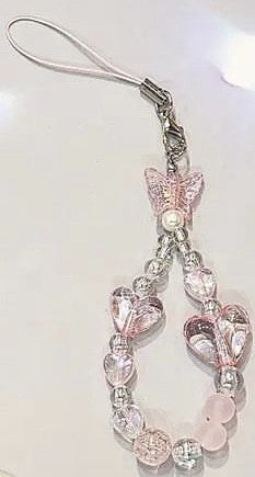 HEART BUTTERFLY MINI PHONE STRAP