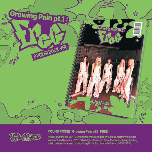 YOUNG POSSE [GROWING PAIN PT.1 : FREE] (STICKER BOOK VER.)